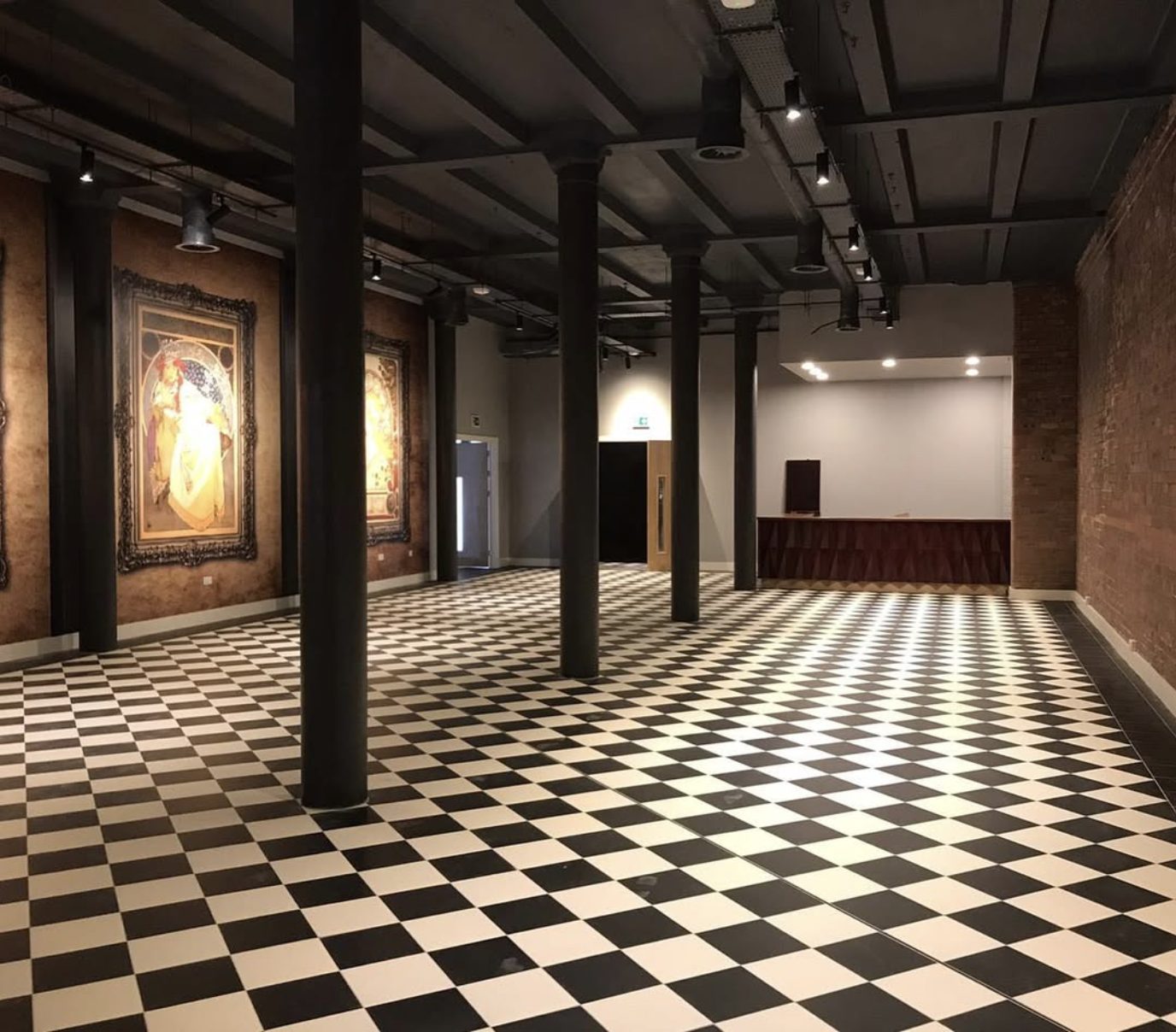 The finished Tobacco Warehouse event space in Liverpool, decorated by Dempsey Painting & Decorating